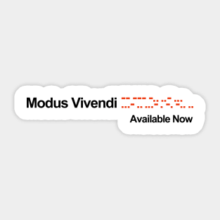 Modus Vivendi Album Cover Sticker